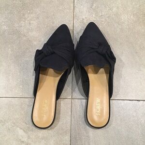 J. Crew Women's Black Knotted Mules